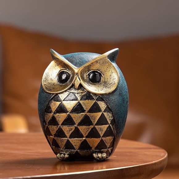 Anthro Owl Decorative Object Figure - Picture 1 of 5